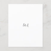 Moderne einfache Hochzeit - Rettet das Datum (Rückseite)