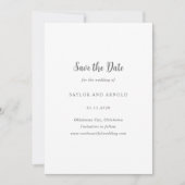 Moderne einfache Hochzeit Save The Date (Vorderseite)