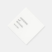 Moderne einfache Hochzeit Serviette (Ecke)