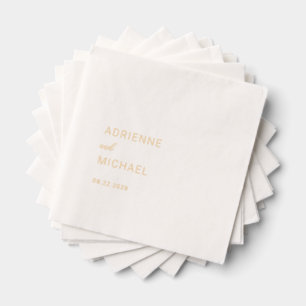 Moderne einfache Hochzeit Servietten Mit Folie