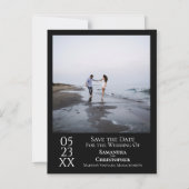 Moderne einfache Hochzeit speichern das Date-Foto Magneteinladung (Vorderseite)