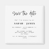 Moderne, einfache Hochzeit speichern Sie die Datum