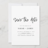 Moderne, einfache Hochzeit speichern Sie die Datum Save The Date (Vorderseite)