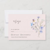 Moderne Einfache Hochzeit von Wildblumen RSVP Karte (Vorderseite)