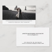 Moderne einfache Hochzeitfotografie-Visitenkarte Visitenkarte (Vorne/Hinten)