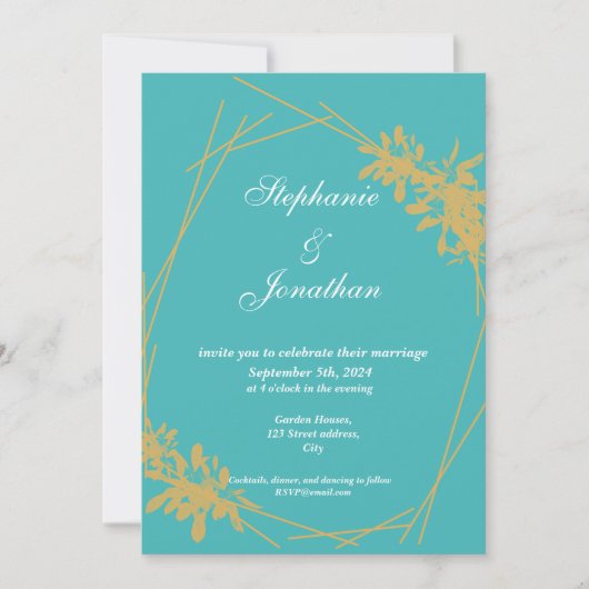 Moderne, einfache Hochzeitseinladung Einladung (Vorderseite)