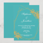 Moderne, einfache Hochzeitseinladung Einladung (Vorne/Hinten)