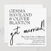 Moderne, einfache Hochzeitsempfehlung Einladung (Vorne/Hinten)