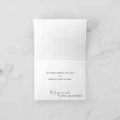 Moderne einfache Hochzeitsfoto-Dankeschön-Karte Dankeskarte (Innenseite)