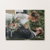 Moderne einfache Hochzeitsfotos Puzzle (Horizontal)