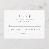 Moderne, einfache Hochzeitskarte für RSVP Begleitkarte (Vorderseite)