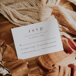 Moderne, einfache Hochzeitskarte für RSVP Begleitkarte