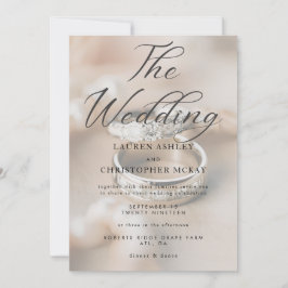 Moderne, einfache Hochzeitsringe - Einladung