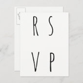 Moderne, einfache Hochzeitstippkarten Einladungspostkarte (Vorne/Hinten)