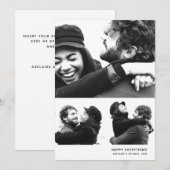 Moderne einfache Holiday Foto Collage Card Feiertagskarte (Vorne/Hinten)