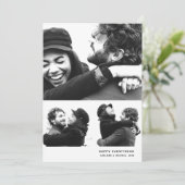 Moderne einfache Holiday Foto Collage Card Feiertagskarte (Stehend Vorderseite)