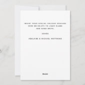 Moderne einfache Holiday Foto Collage Card Feiertagskarte (Rückseite)