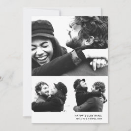 Moderne einfache Holiday Foto Collage Card Feiertagskarte