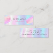 Moderne einfache Holografie, Foil Brush Stroke Mini Visitenkarte (Vorne/Hinten)