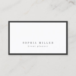 Moderne, einfache Holzkohle-Schwarzgrenze beruflic Visitenkarte