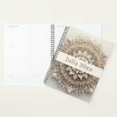 Moderne einfache hübsche süße beige Mandala Planer (Anzeige)
