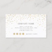 Moderne einfache Imitate Gold Glitzer beruflich Visitenkarte (Rückseite)