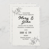 Moderne, einfache Imitate mit kleinem Rand für Hoc Einladung (Vorne/Hinten)