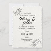 Moderne, einfache Imitate mit kleinem Rand für Hoc Einladung (Vorderseite)