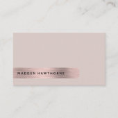 Moderne einfache Imitate Rose Gold Brushed Metal Visitenkarte (Vorderseite)