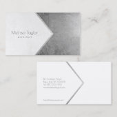 Moderne, einfache Imitate Silberfolie, weißer Arch Visitenkarte (Vorne/Hinten)