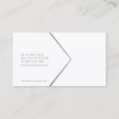 Moderne, einfache Imitate Silberfolie, weißer Arch Visitenkarte (Rückseite)