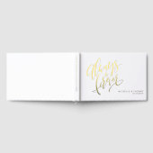 Moderne einfache Immer und ewig Skript Hochzeit Gästebuch (Voll)