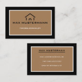 Moderne Einfache Immobilienmakler Visitenkarte (Vorne/Hinten)
