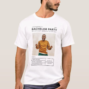 Moderne einfache Junggesellenabschied-Foto-Spaßfak T-Shirt