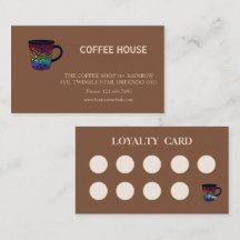 Moderne einfache Kaffee Shop Treuekarte