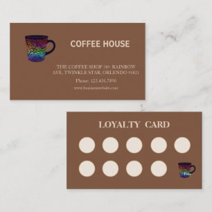 Moderne einfache Kaffee Shop Treuekarte Visitenkarte