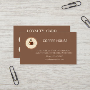 Moderne einfache Kaffee Shop Treuekarte Visitenkarte