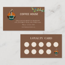 Moderne einfache Kaffee Shop Treuekarte