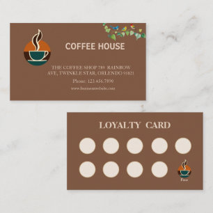 Moderne einfache Kaffee Shop Treuekarte Visitenkarte