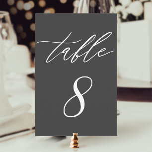 Moderne einfache Kalligrafie-Holzkohle-Hochzeitsti Einladung