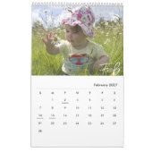 Moderne Einfache Kalligraphie 2025 Foto-Kalender Kalender (Feb 2027)