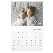 Moderne Einfache Kalligraphie 2025 Foto-Kalender Kalender (Jan 2027)