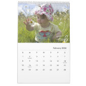 Moderne Einfache Kalligraphie 2025 Foto-Kalender Kalender (Feb 2026)