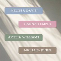Moderne einfache Kinder wasserdichte Namensschilde