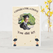 Moderne Einfache Klasse 2023 Graduationsparty Invi Karte (Gelbe Blume)