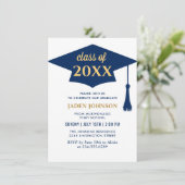 Moderne Einfache Klasse der Graduierungspartei 202 Einladung (Stehend Vorderseite)