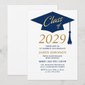 Moderne Einfache Klasse der Graduierungspartei 202 Einladung (Vorne/Hinten)