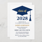 Moderne Einfache Klasse der Graduierungspartei 202 Einladung (Vorne/Hinten)