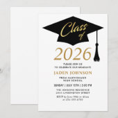 Moderne Einfache Klasse der Graduierungspartei 202 Einladung (Vorne/Hinten)