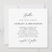 Moderne, einfache klassische Elegante Square Weddi Einladung (Vorderseite)